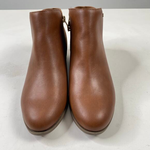 Liz Claiborne Roycen Cognac Brown Ankle Boots Sz 8 - Picture 2 of 8
